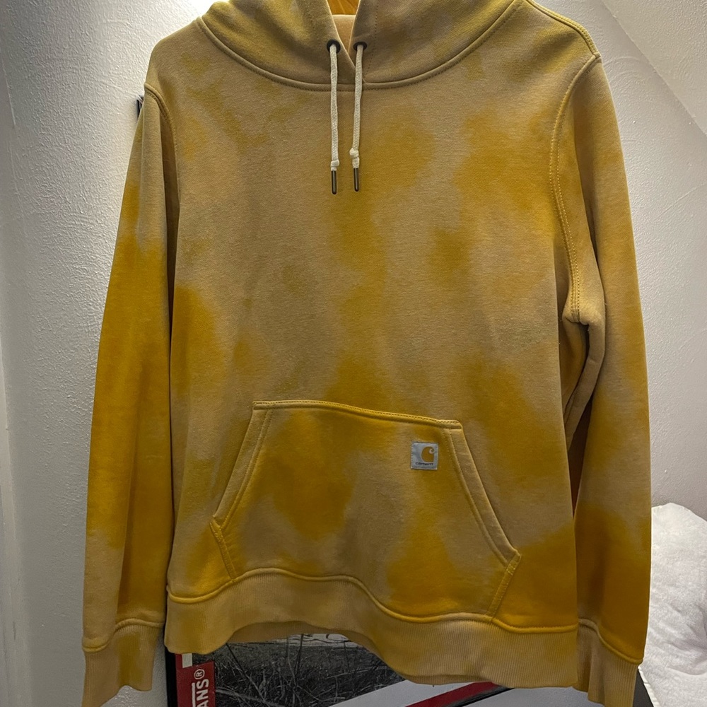 Carhartt Womens Large Tie-dye Yellow Hoodie